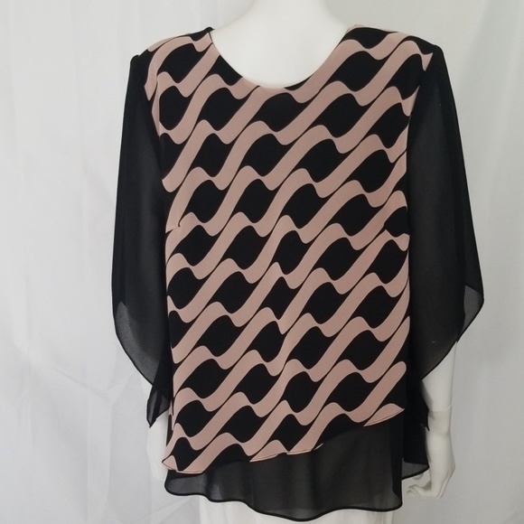 Ninalee Tops - Black/Rose Blouse